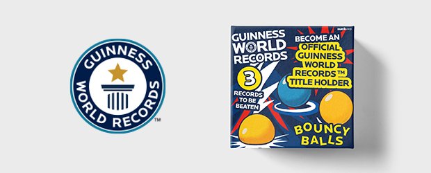 Bouncy Balls Records Kit, Guinness World Records Official Set Additional 4
