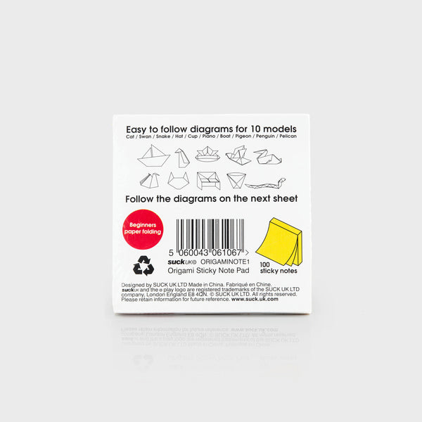 Origami Sticky Note Pad – Fold Your Thoughts into Penguins, Pigs and Paper Cranes