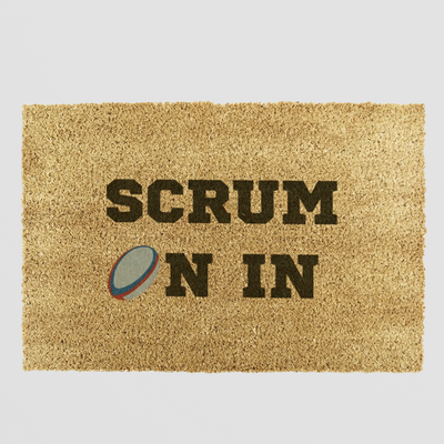 Rugby Doormat - Scrum On In 60 x 40cm