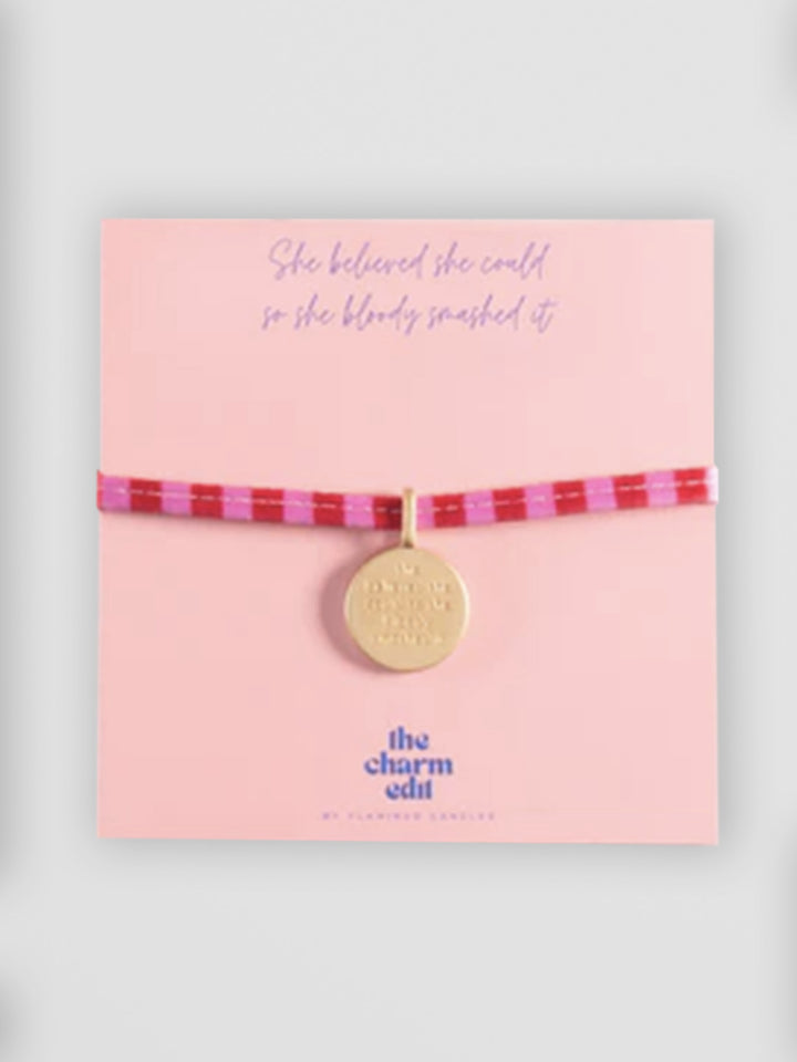 She Believed She Could So She Bloody Smashed It Charm Tie Bracelet Additional 1