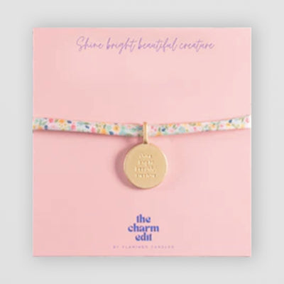 Charm Tie Bracelet - Shine Bright Beautiful Creature