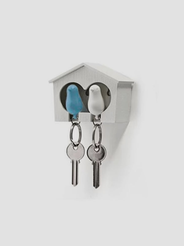 Sparrow Key Ring Duo - Blue & White