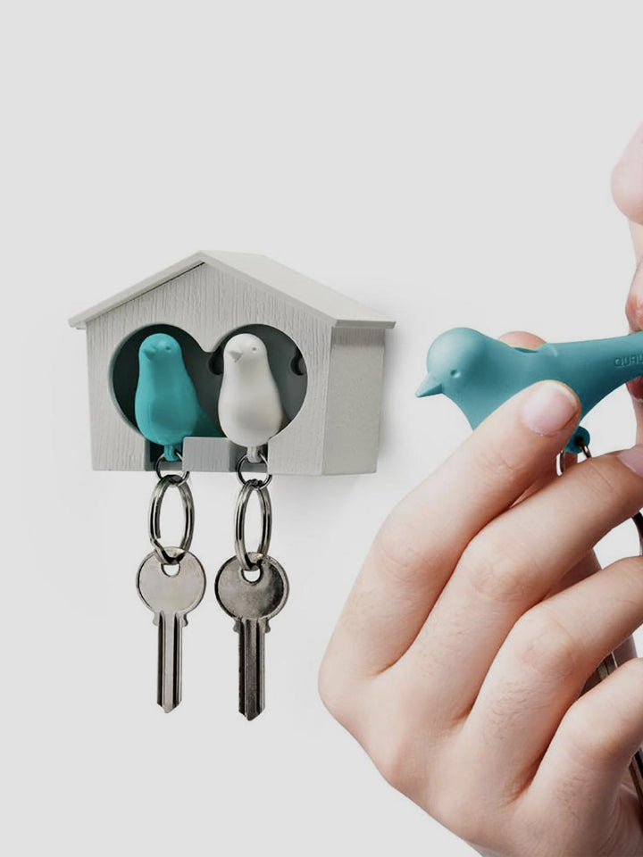 Sparrow Key Ring Duo - Blue & White Additional 2