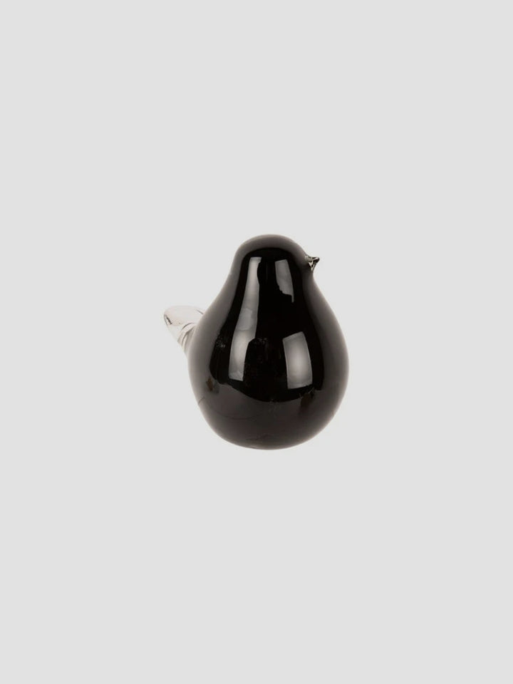 Statue Fat Bird Glass Medium - Black Additional 2