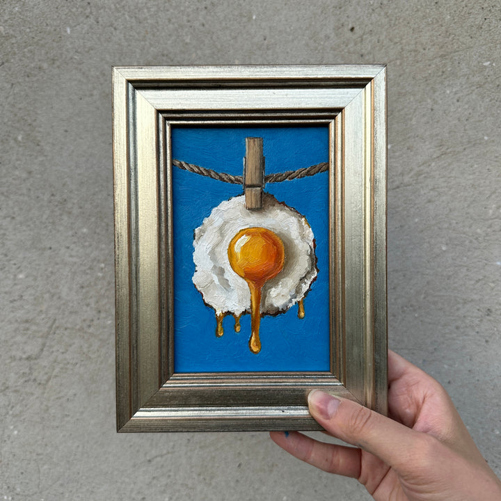 Oil Painting Fried Egg Art – Quirky Kitchen Wall Decor with a Sunny Twist Additional 3