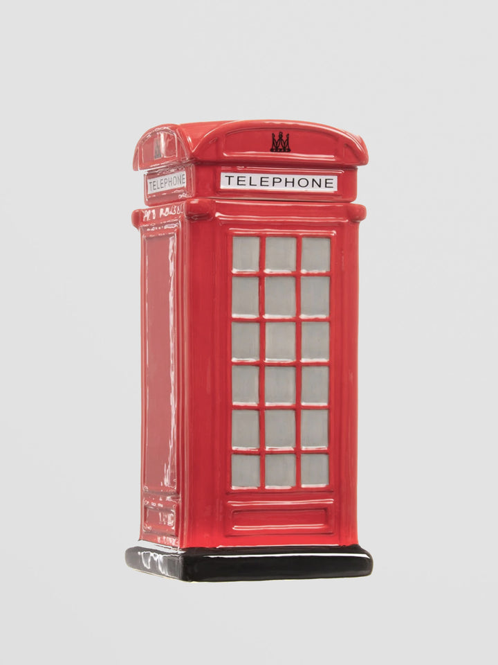 Ceramic Cookie Jar - Red Telephone Box Shaped Biscuit Tin Additional 1