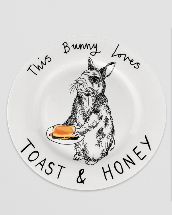 This Bunny Loves Toast and Honey Side Plate