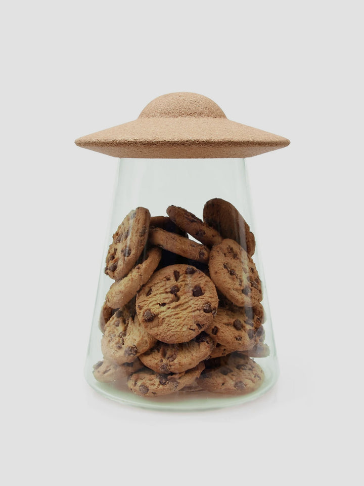 UFO Cookie Jar with Cork Lid. Glass Storage for Snacks and Treats Additional 2