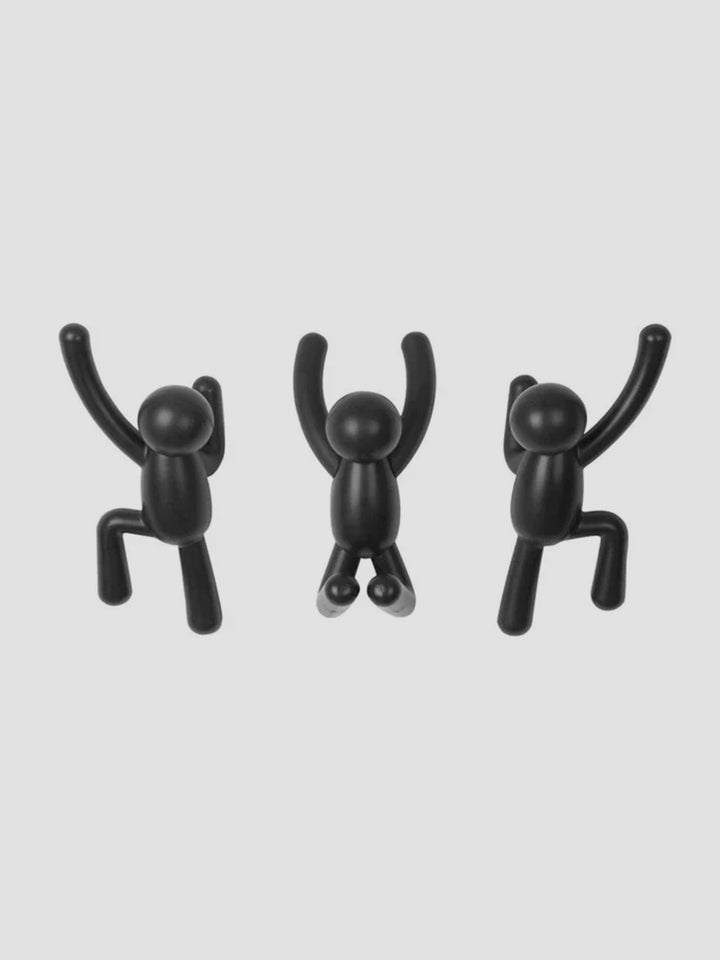 Umbra Buddy Wall Hooks in Black. Climbing Crew for Coats and Chaos Additional 1