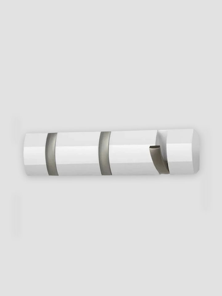 Umbra Flip 3 Hook White. Sleek Wall Storage That Disappears When Not in Use Additional 1