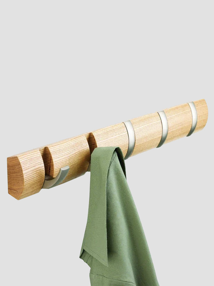 Umbra Flip Hook Rack in Natural Wood. Sleek Storage That Disappears Additional 2