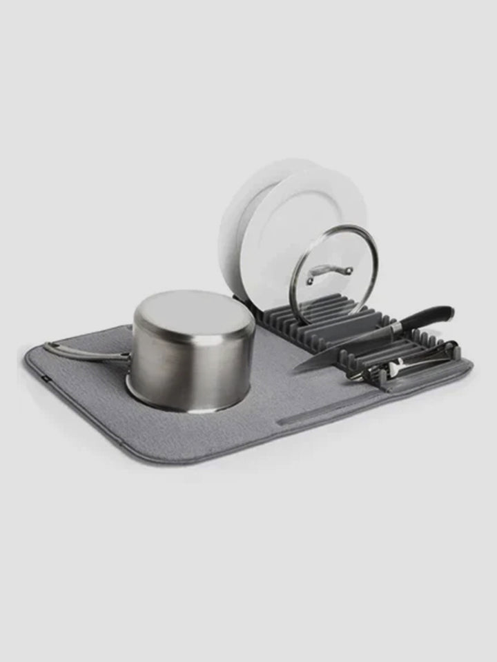 Umbra Udry Drying Mat and Rack. Flexible Dish-Drying Duo for Small Kitchens Additional 1