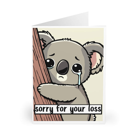 Sorry for Your Loss Card – Cute Koala Sympathy Card – Red Candy