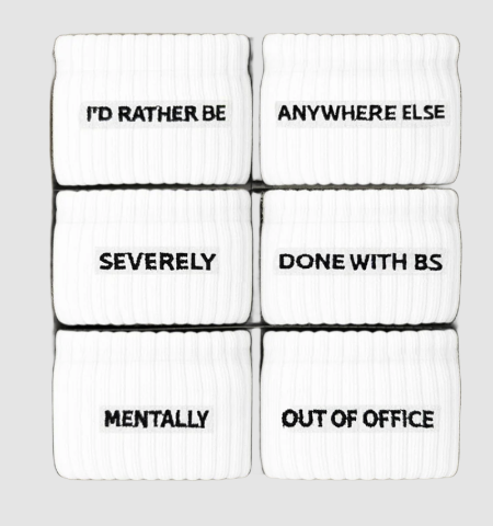 Cheeky Sox Box Workwear collection - White