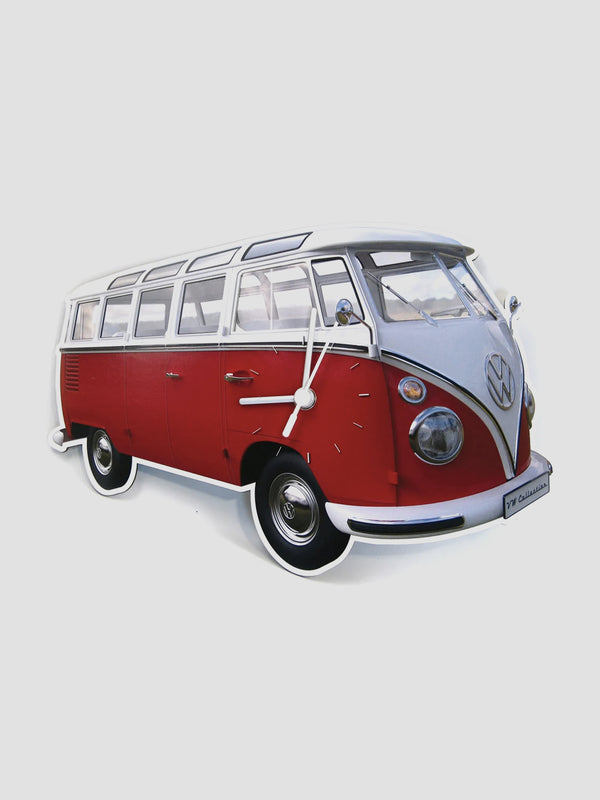 VW Campervan Wall Clock - Red [D]