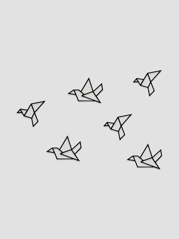 Vapaus Flying Birds Metal Wall Art - Set of 6