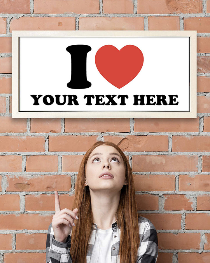Personalised Wall Art Print - I Love Custom Framed Design Additional 3