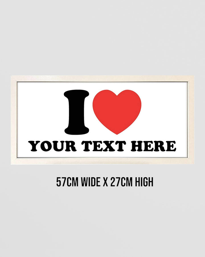 Personalised Wall Art Print - I Love Custom Framed Design Additional 5