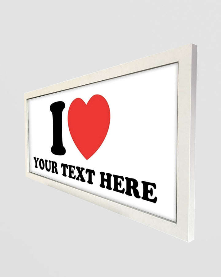 Personalised Wall Art Print - I Love Custom Framed Design Additional 2