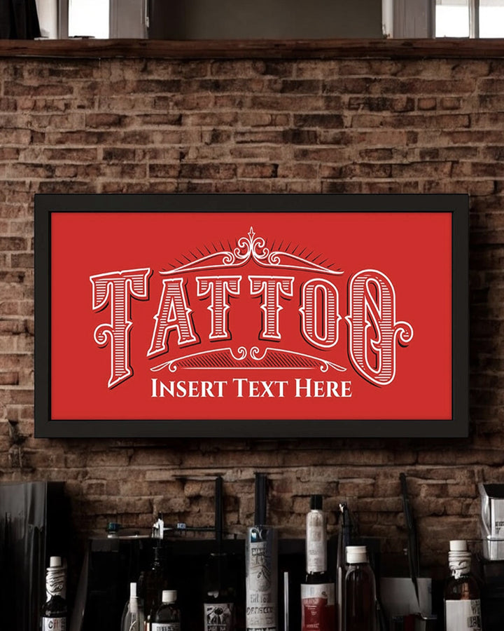 Personalised Tattoo Parlour Sign. Framed Wall Art with Attitude Additional 4
