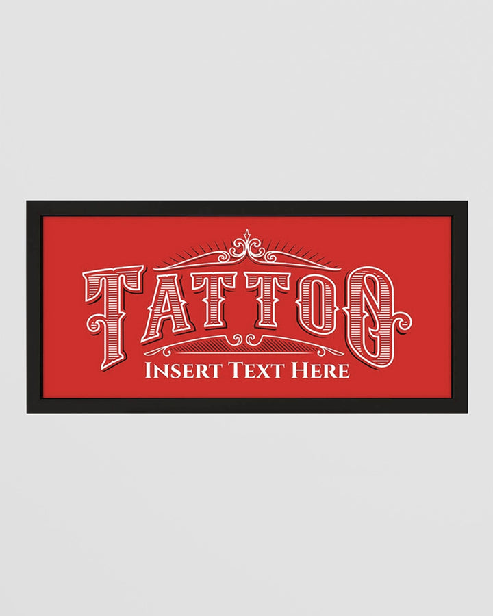 Personalised Tattoo Parlour Sign. Framed Wall Art with Attitude Additional 1