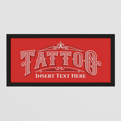 Personalised Tattoo Parlour Sign. Framed Wall Art with Attitude