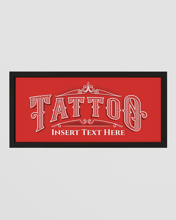 Personalised Tattoo Parlour Sign. Framed Wall Art with Attitude