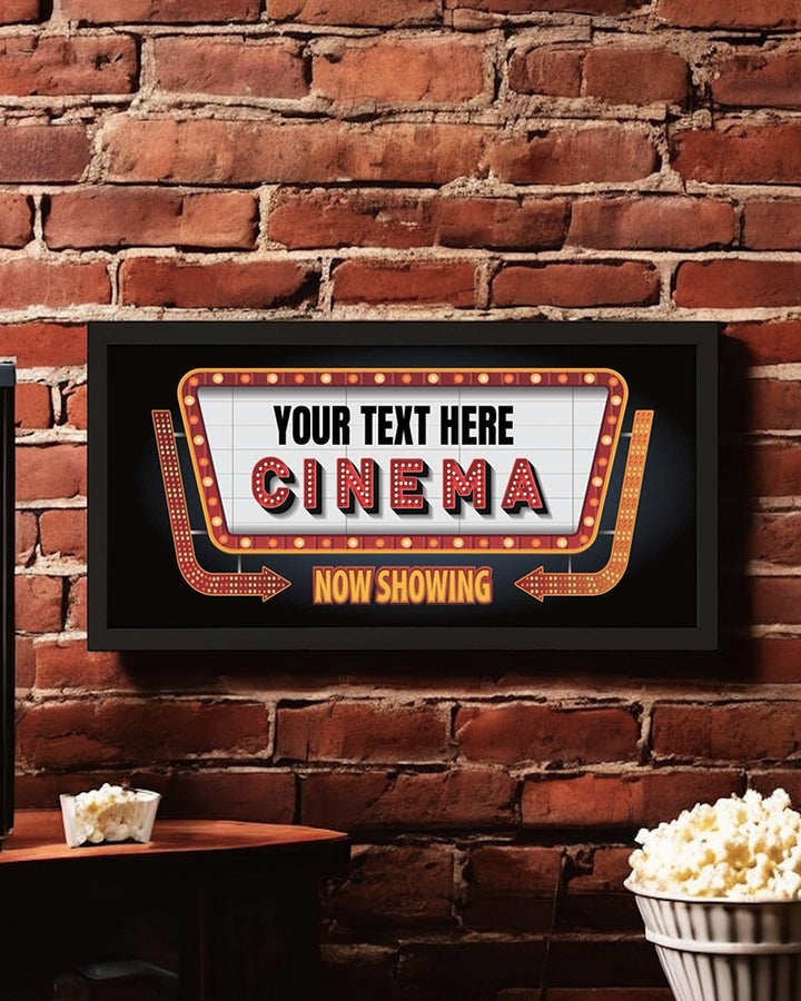 Personalised Wall Art Print - Home Cinema Now Showing Sign Additional 4