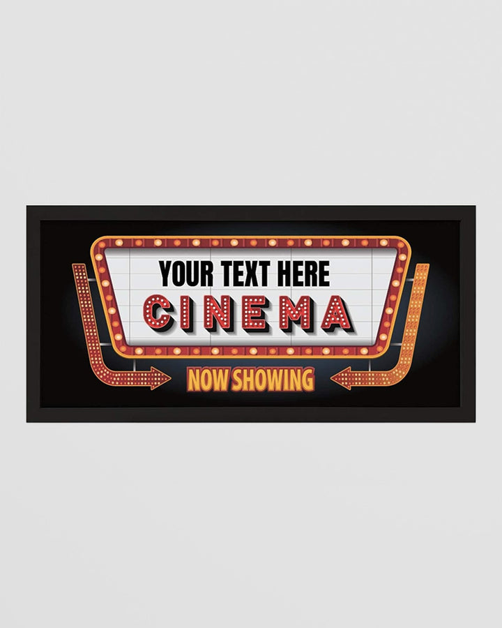 Personalised Wall Art Print - Home Cinema Now Showing Sign Additional 1
