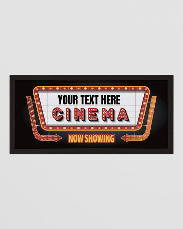 Personalised Wall Art Print - Home Cinema Now Showing Sign
