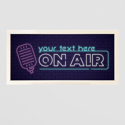 Personalised Wall Art Print - On Air Studio Sign for Creators