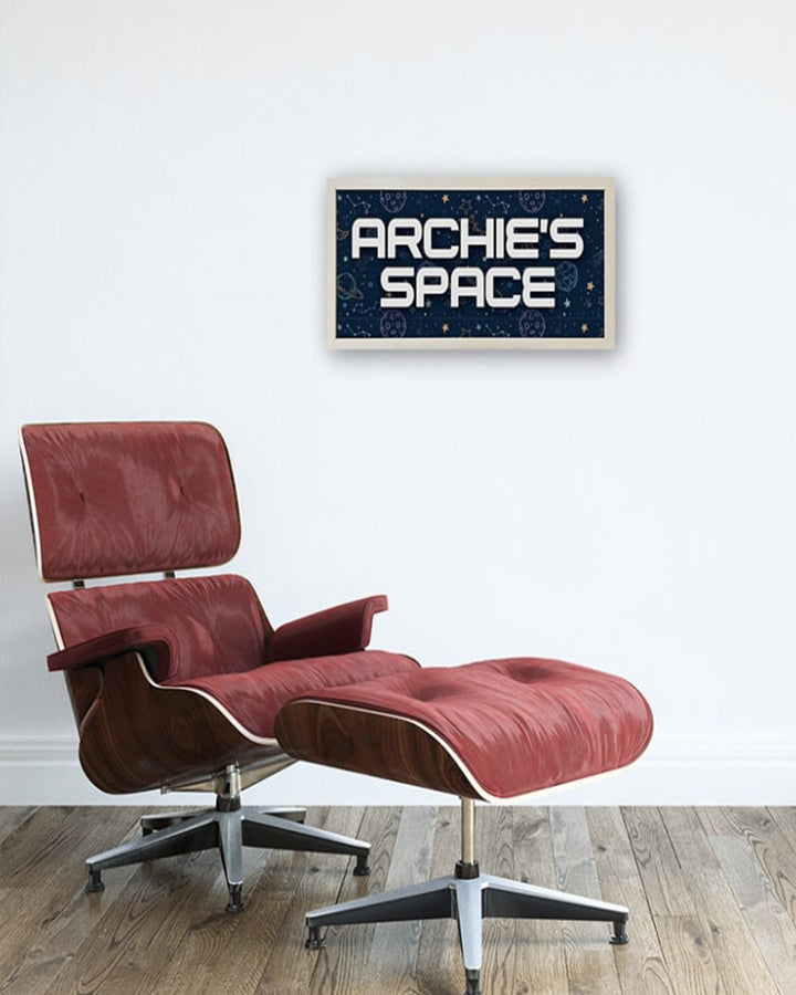 Personalised Space Wall Art for Kids. Framed Print with Name Additional 6