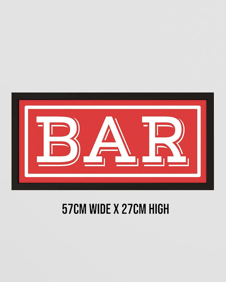 Framed Bar Wall Art Print. Classic Red Pub Sign for Home Bars Additional 5