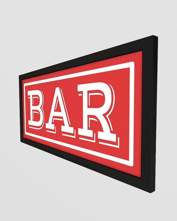 Framed Bar Wall Art Print. Classic Red Pub Sign for Home Bars Additional 2