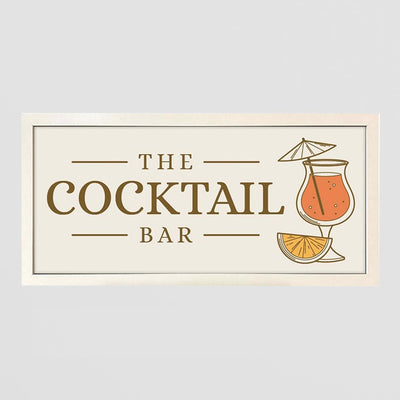 Personalised Cocktail Bar Wall Art. Framed Print for Home Bars