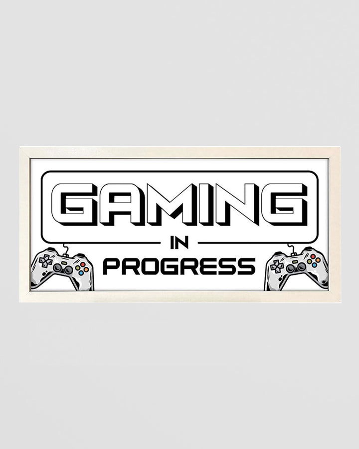 Framed Wall Art Print – Kids Gaming In Progress Sign for Playrooms Additional 1