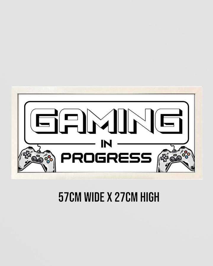 Framed Wall Art Print – Kids Gaming In Progress Sign for Playrooms Additional 5