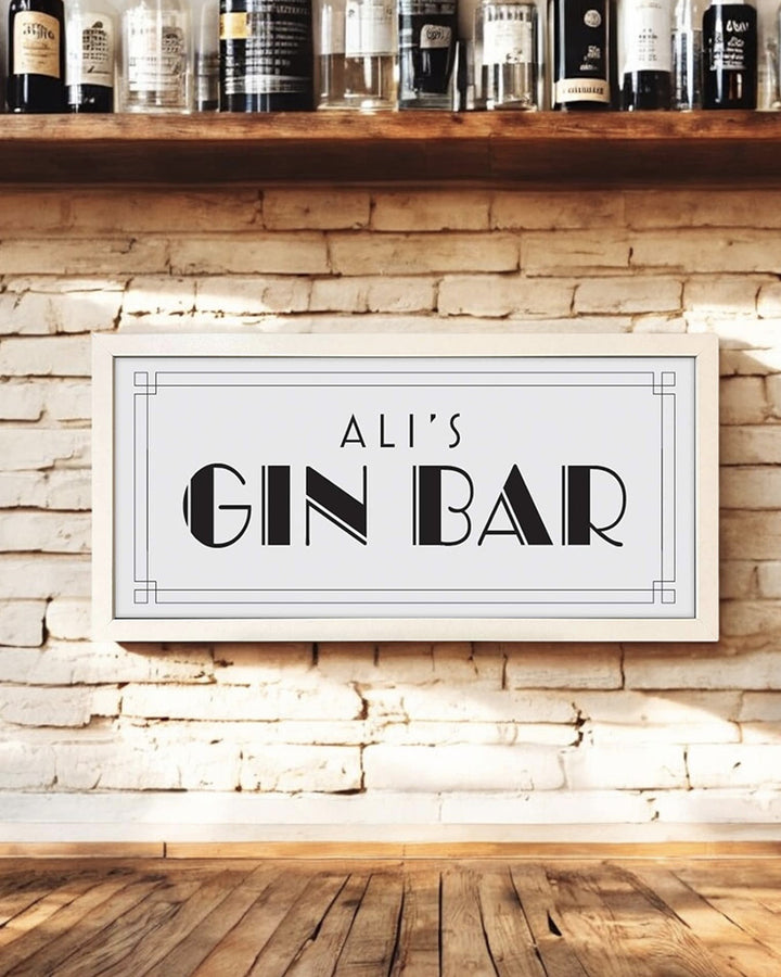 Personalised Gin Bar Wall Art Print. Custom Framed Boozy Decor Additional 4