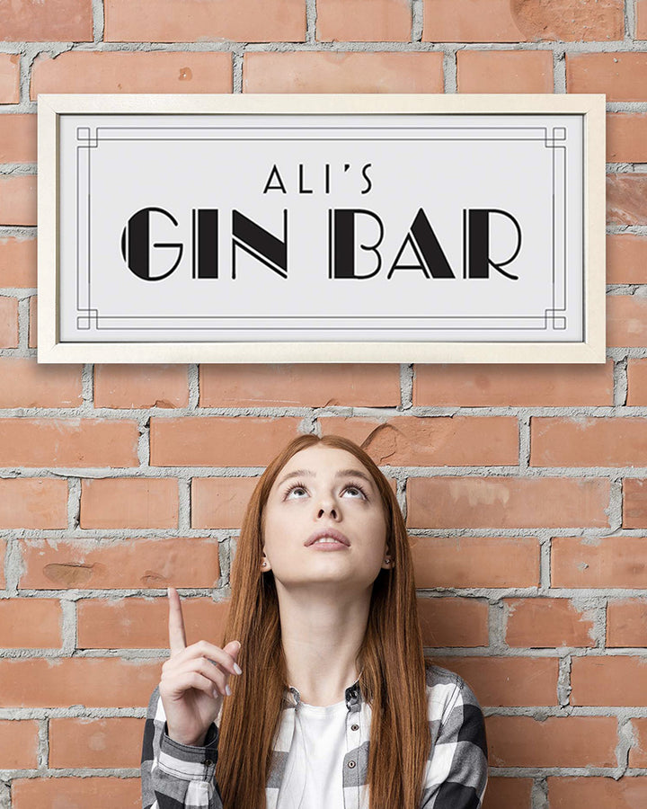 Personalised Gin Bar Wall Art Print. Custom Framed Boozy Decor Additional 3