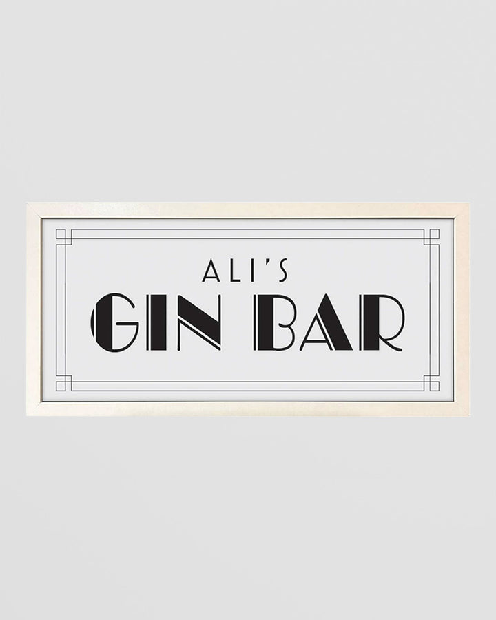 Personalised Gin Bar Wall Art Print. Custom Framed Boozy Decor Additional 1