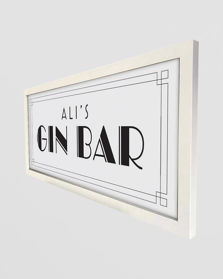 Personalised Gin Bar Wall Art Print. Custom Framed Boozy Decor Additional 2