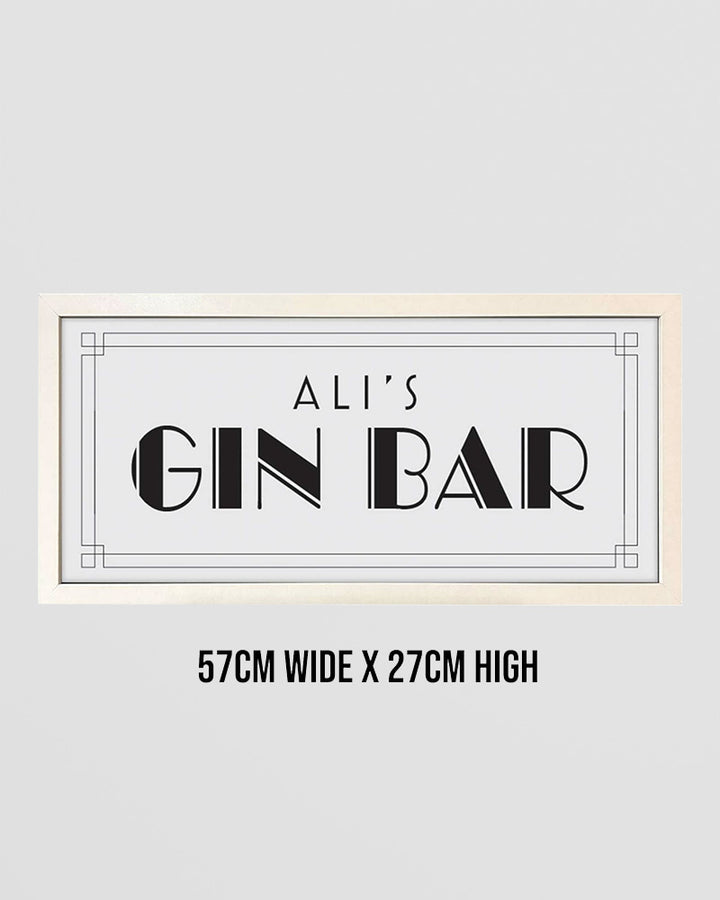 Personalised Gin Bar Wall Art Print. Custom Framed Boozy Decor Additional 5