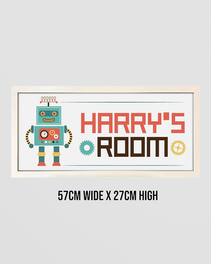Personalised Robot Wall Art for Kids – Framed Print with Retro Charm Additional 5