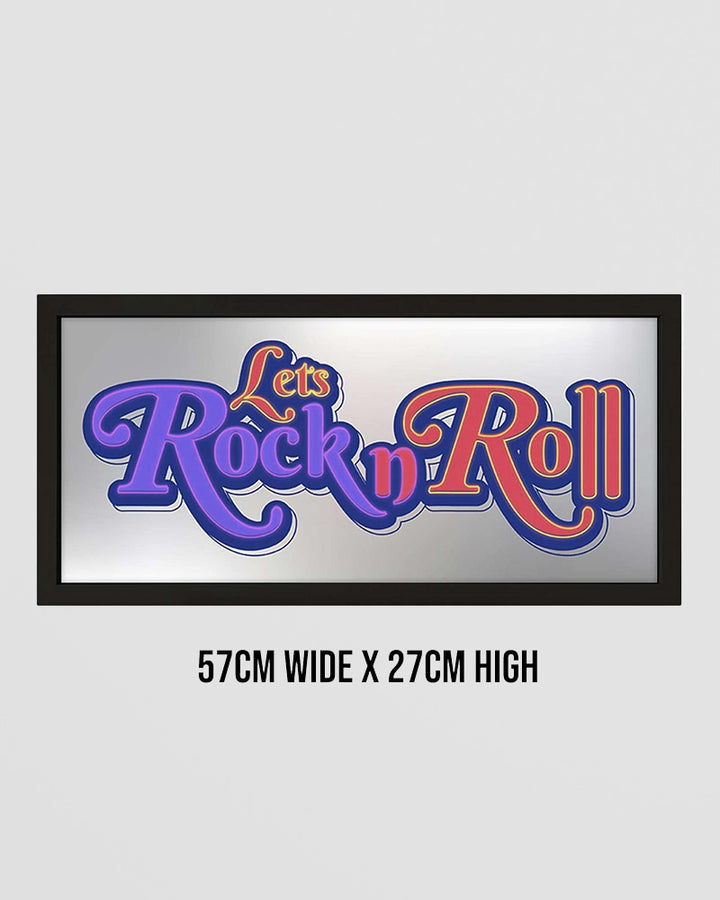 Framed Wall Art Print - Let’s Rock N Roll Neon Guitar Design Additional 5