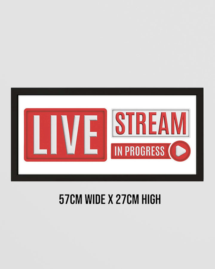 Wall Art Framed Print - Live Stream In Progress Sign for Creators Additional 5