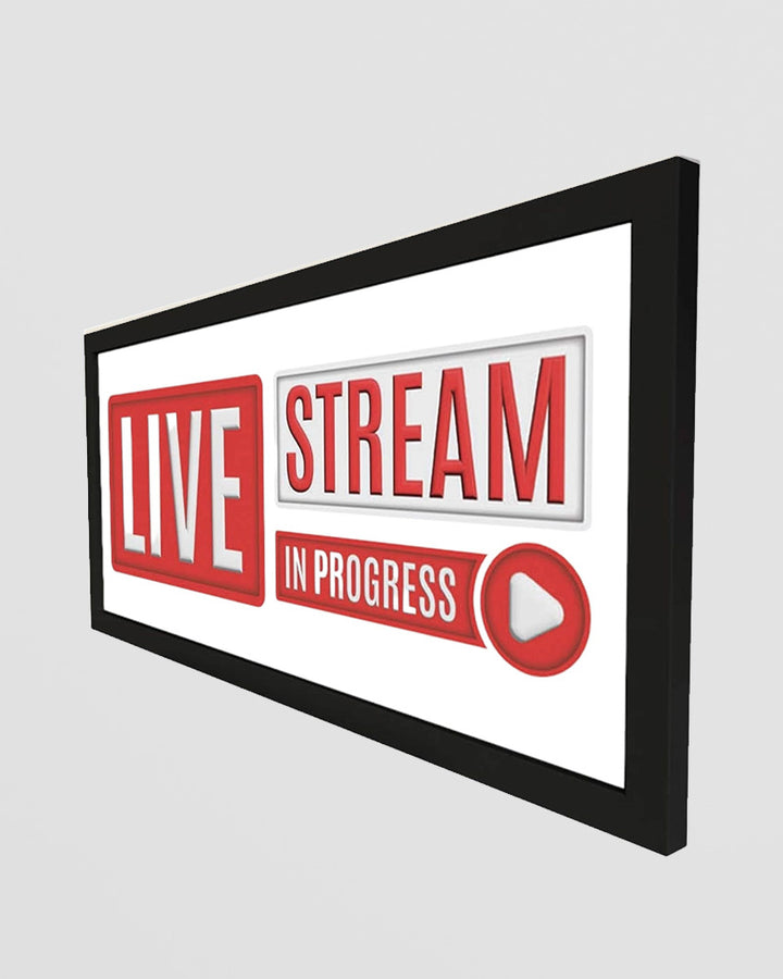 Wall Art Framed Print - Live Stream In Progress Sign for Creators Additional 2