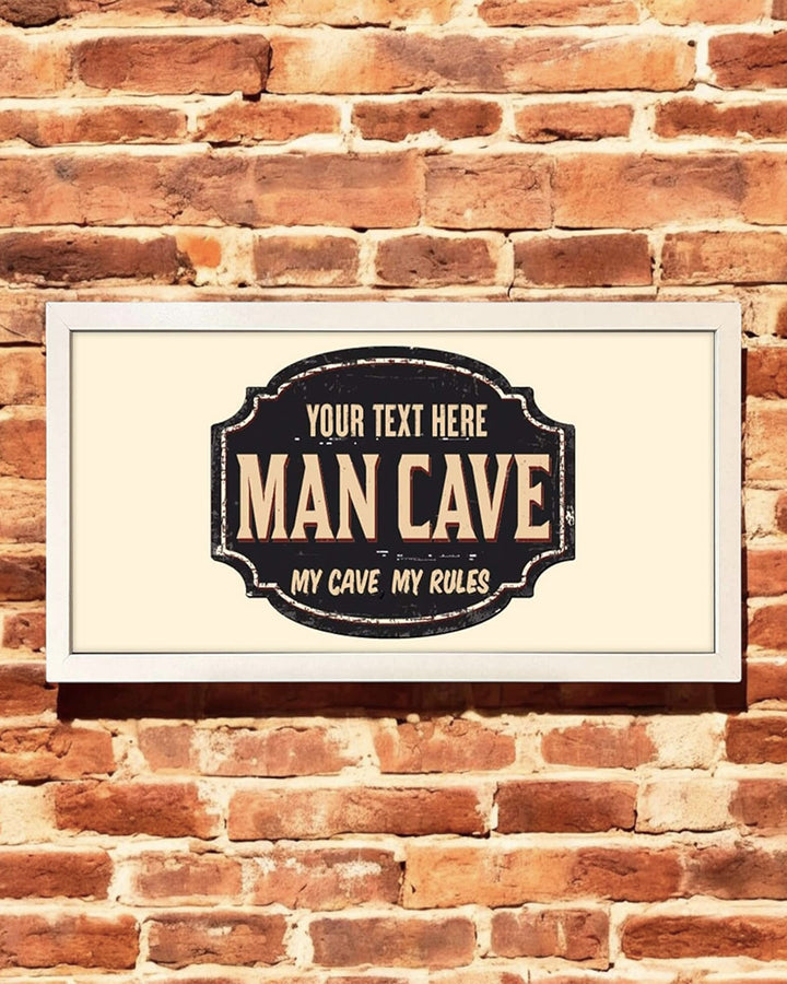 Personalised Wall Art Print – My Cave My Rules Man Cave Sign Additional 4