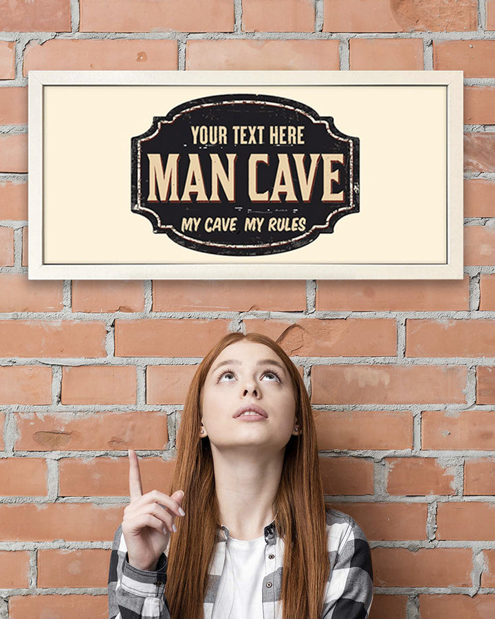 Personalised Wall Art Print – My Cave My Rules Man Cave Sign Additional 3