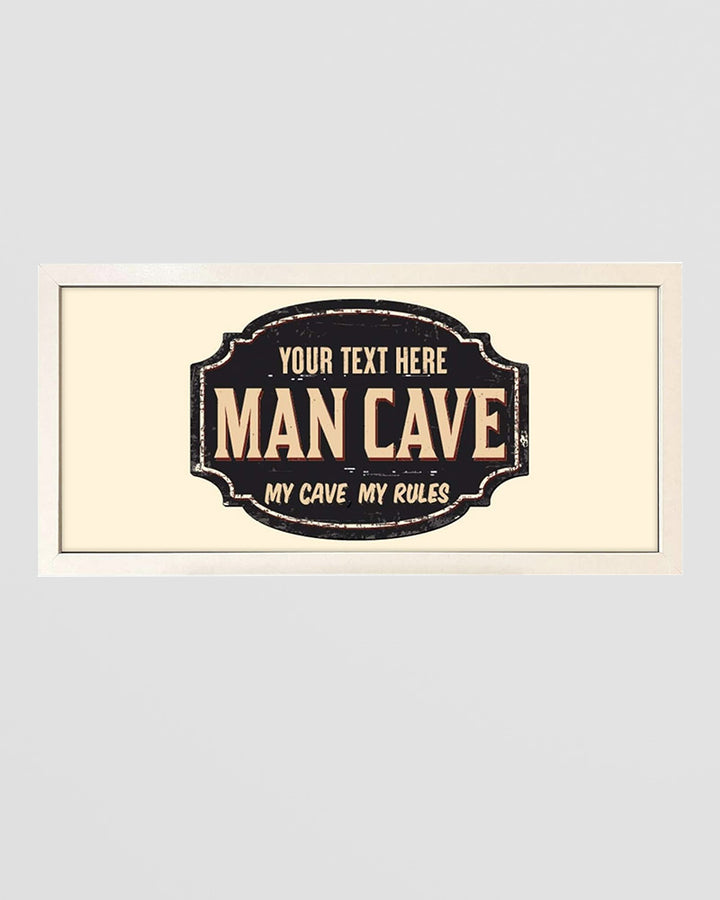 Personalised Wall Art Print – My Cave My Rules Man Cave Sign Additional 1