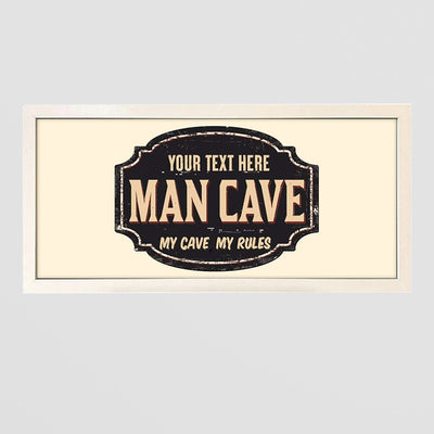 Personalised Wall Art Print – My Cave My Rules Man Cave Sign